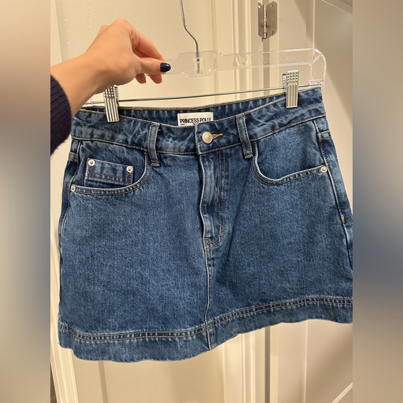 Princess Polly Gazelle Denim Mini Skort - Picture 3 of 8